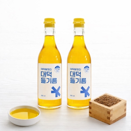 저온 국산 들기름 2병 (350ml+350ml)