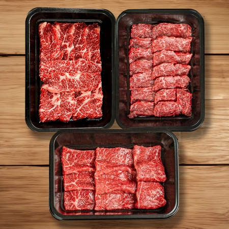 1++한우 암소 소고기 특수부위 세트 600g (앞치마살200g+업진안살200g+삼각살200g)