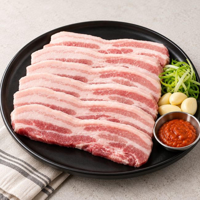 스페인산 듀록 100% 흑돼지 찰삼겹 500g 2종