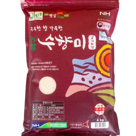 [2025년 햇수확] 경기 화성 수향미 골든퀸3호 4kg