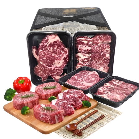 [선물세트] 국내산 경북 영주 1+등급 암소 한우 소고기 선물세트 800g/1.2kg 