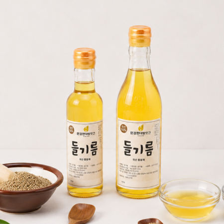 국산 100% 들기름 저온압착 350ml/180ml