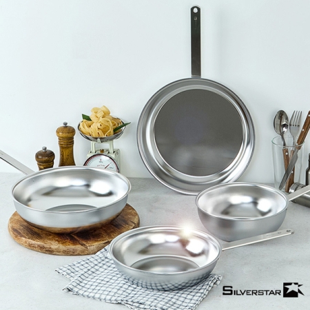 [실버스타] 316 통오중 무연마제 스텐팬(선택) / 인덕션 겸용