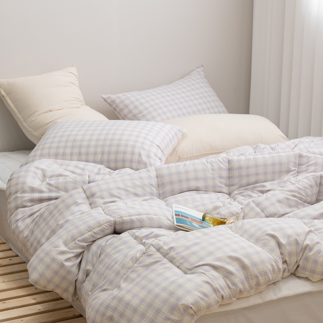 쿠키체크 소프트마이크로 차렵이불 침구세트