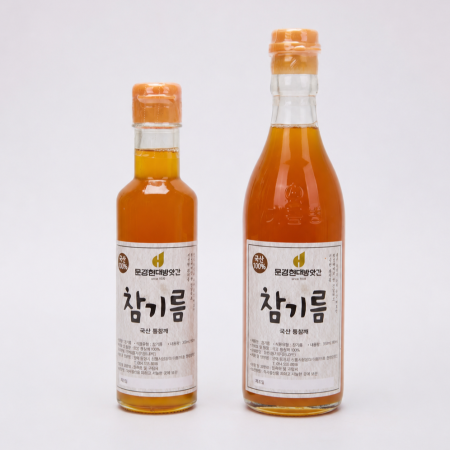 100% 햇참깨 국산 참기름 350ml/180ml /1구 선물세트 1병2병