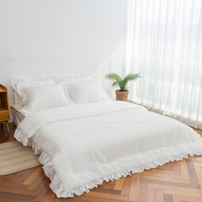 크리미 뱀부 시어서커 아사 여름이불 침구세트