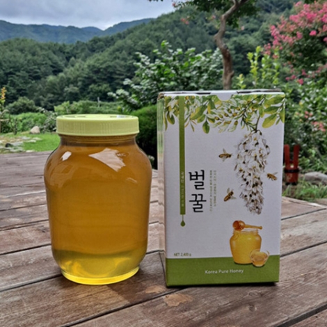 [지리산 천연벌꿀/수분18%이하] 2.4kg (아카시아꿀/야생화꿀)