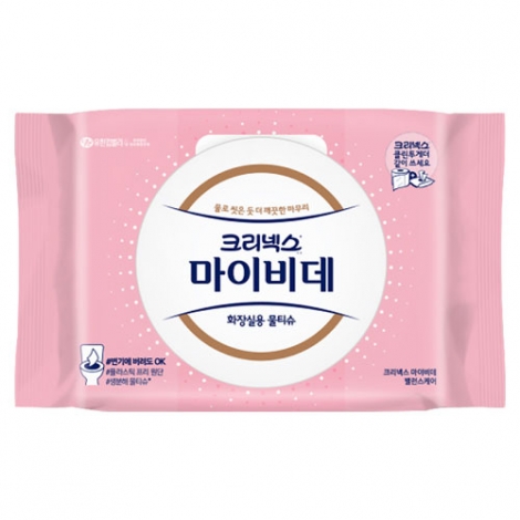 [크리넥스] 마이비데 밸런스케어 물티슈 캡형40매x9