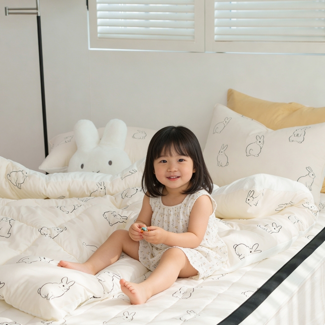 리틀버니 소프트마이크로 차렵이불 베개커버 50*70