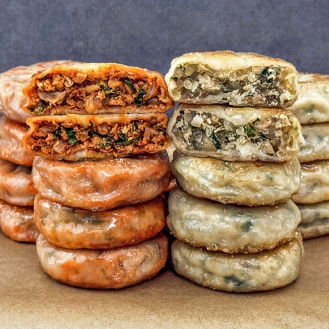 [귀빈정R]겉바속촉 왕 호떡 고기/김치만두 420g