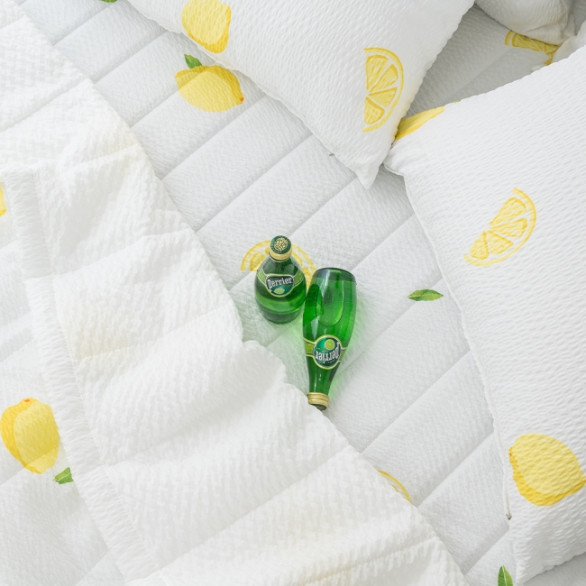 레몬 시어서커 여름이불 침구세트