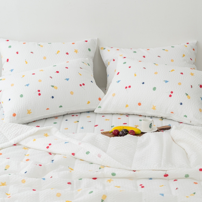 파인애플 시어서커 여름이불 침구세트