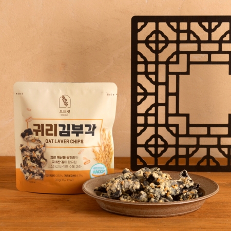 (오트릿) 귀리김부각 5봉 선물세트 당류0% 저당 무설탕 김스낵 건강간식