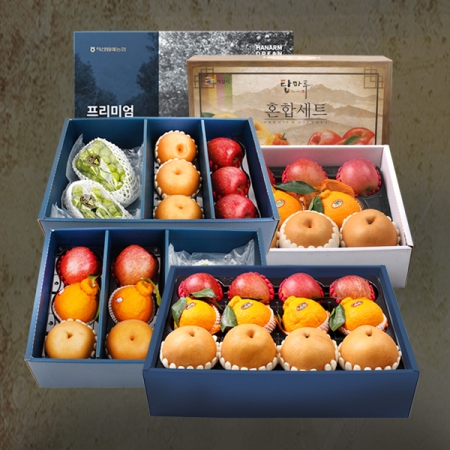 [명절특선] [농협] 한아름드린 프리미엄 제철과일 3종/4종 혼합세트(4품목)