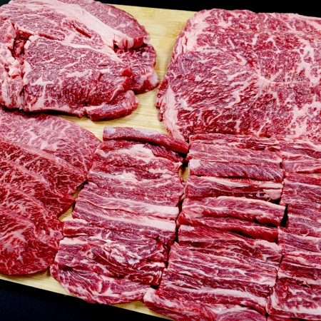 [으뜸] 1등급 소고기세트 꽃등심300g+채끝살300g+갈비살200g+부채200g