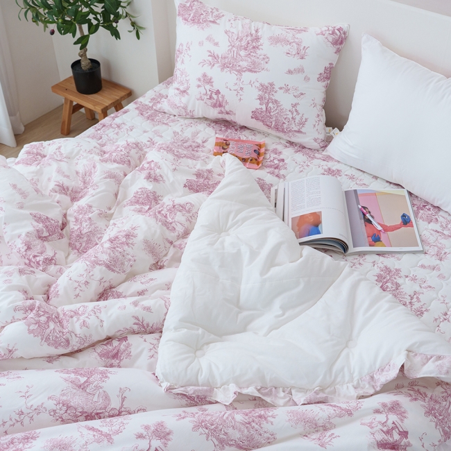 디오레 30수광목 프릴 차렵 침구세트