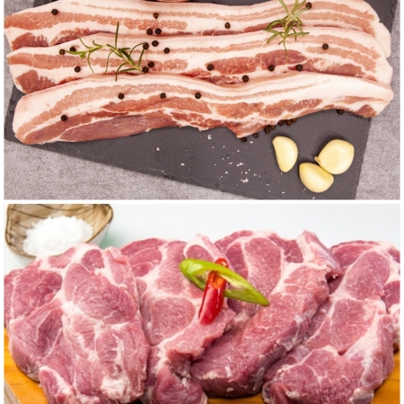 [영덕축산] 보성녹돈 오겹살 600g+ 목살 600g