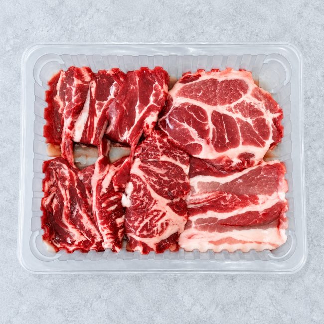 한번에 즐기는 푸짐한 BBQ 고기 한상모듬 1kg