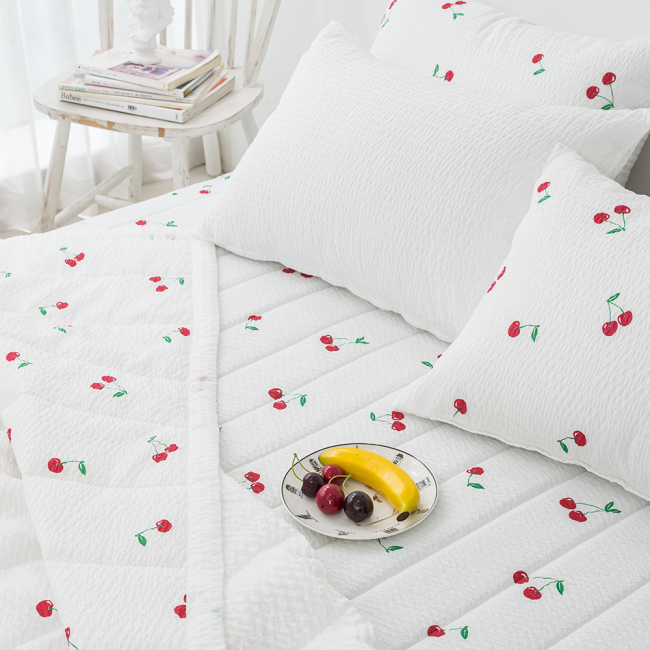 체리 시어서커 여름이불 침구세트