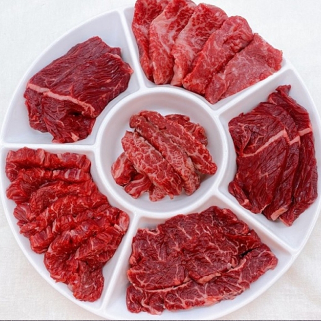 당일 좋은부위 4종을 선별한 소고기 특수부위모듬 600g