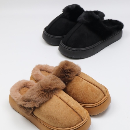 조랑말 *매장 1등상품*어그털  슬리퍼  블랙에 블랙털