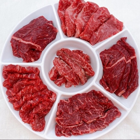 당일 좋은부위 4종을 선별한 소고기 특수부위모듬 600g