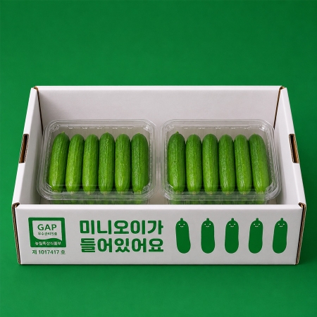 [유수담] 아삭한 국내산 미니오이 GAP 저탄소 인증 750g 1.5kg