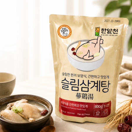 [굿푸드] 국내산 100% 슬림삼계탕 800g 1팩/2팩/3팩 택1