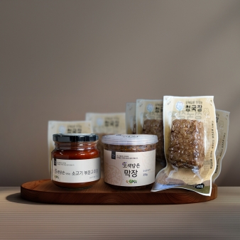 오색담은 맛있는 청국장 세트 1호(청국장/소고기볶음고추장/막장)