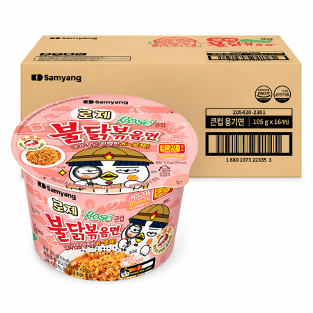[삼양] 로제 불닭볶음면 큰컵 105g x 16개 (5월6일 출고)