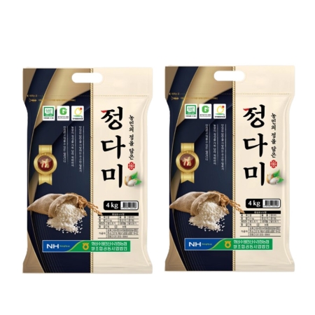 [2025년 햇수확] 경기 수원 정다미 8kg (4kg x 2포)