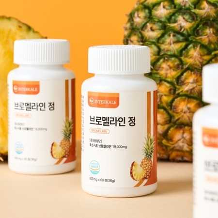 브로멜라인 파파야 칼륨 파인애플 브로멜라민 60정 x 2개
